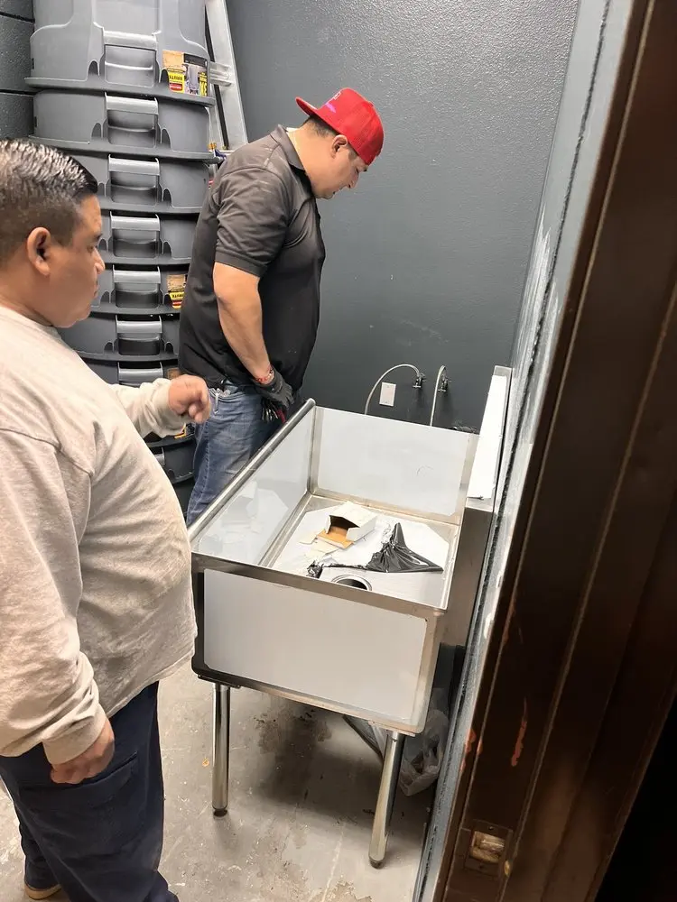 Commercial plumbing and sink installation in Haskell